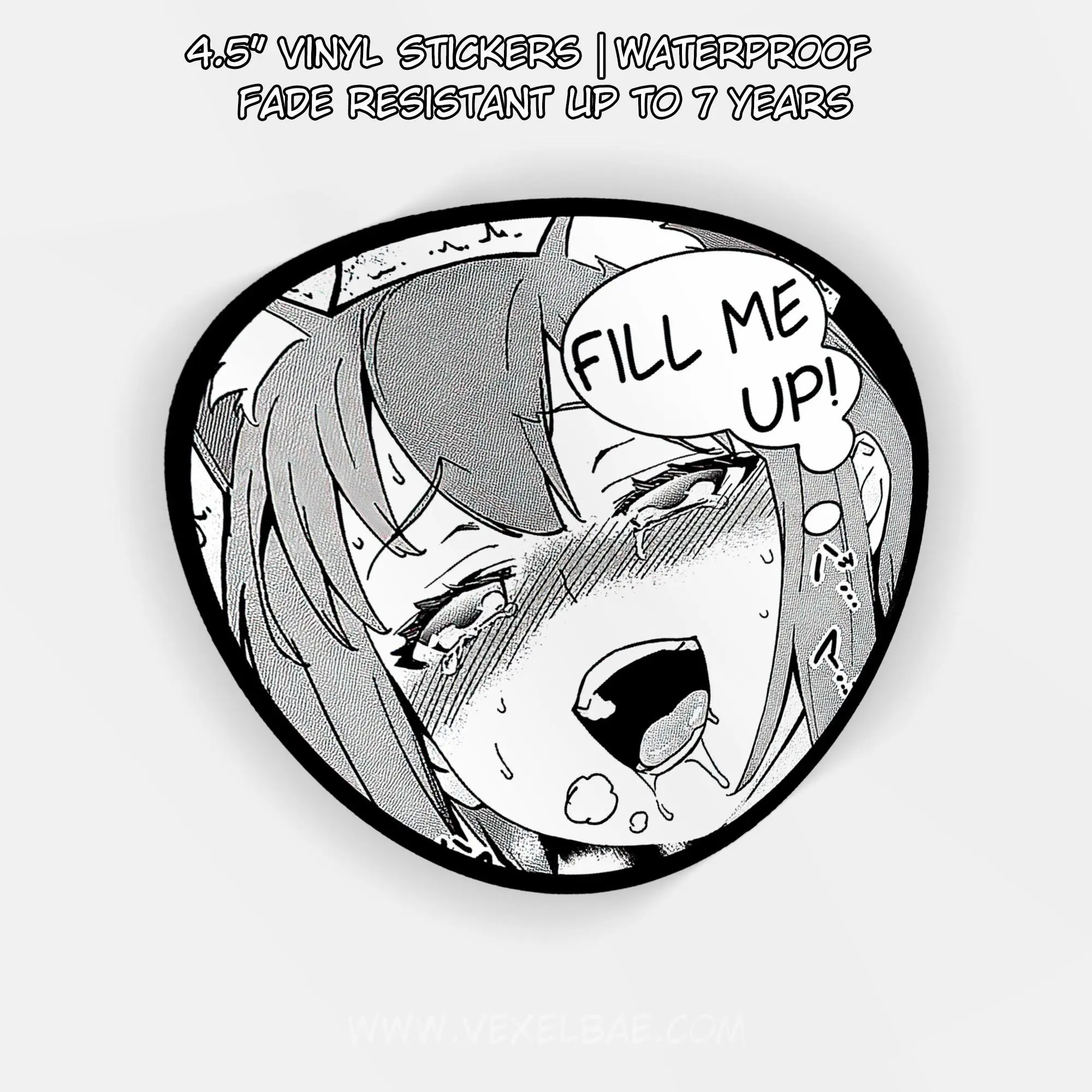 ORIGINAL 'Fill Me Up Senpai' Gas Tank Sticker | Anime Otaku Weeb JDM Vinyl Decal