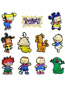 11 Pcs Cartoon Shoe Charms For Bubble Slides Clogs Sandals,PVC Shoe Decorations Accessories Buckle For Christmas Birthday Gifts