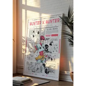 Hunter x Hunter, Hisoka Morrow Poster, Gaming & Anime Aesthetic Artwork, Vintage Manga Art Poster Wall Decor, Anime decor, Anime Fan Gift