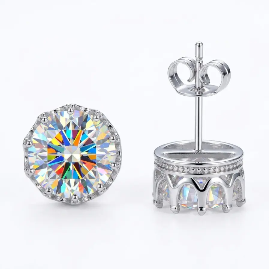 Silver stud earrings
