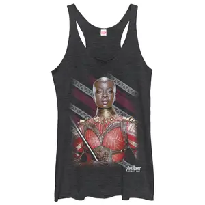Women's Marvel Avengers: Infinity War Okoye Stripe Racerback Tank Top
