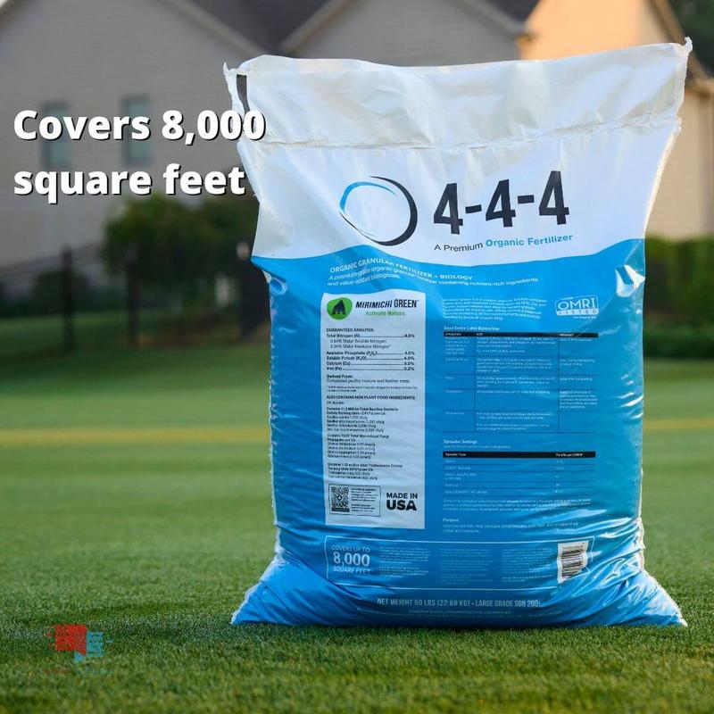 Organic Lawn Fertilizer and Biostimulant - 4-4-4