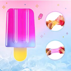 Ice Cream Squishy Fidget Toy,Adult Stress Relief Toy,Silicone Stress Relief Toy,Stress Relieving Fur Ball,Ultra-Soft Decompression Venting Toy, Perfect for Stress and Anxiety Relaxing Toy