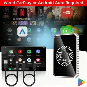 【SpringGlowUp】Yurnlv Al Box 3-in-1 Wireless Car Adapter: Stream Netflix/YouTube/TikTok/Google Play ,Fits Factory Wired CarPlay Vehicles