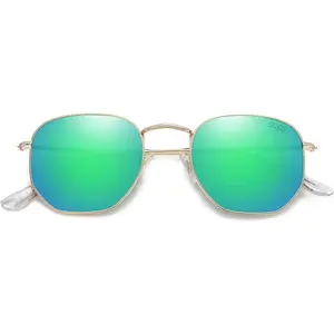 Square Polarized Sunglasses for Women Men Small Hexagonal Polygon Shades SJ1072