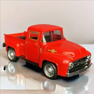 Vintage Truck Model 1:32 Scale Alloy Metal Dual Door Chrome Decor Push Control Rollable Multi-Color Options Collectible Toy