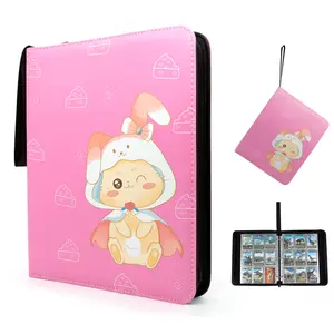 Card Binder 9 Pocket Pink color for Trading Cards - Binder Holds up to 900 Game Cards Securely with 50 Pages - Great Christmas or Birthday Gifts