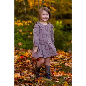 Hazel Brown Checkered Dress