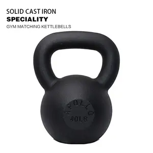 40LB Powder Coated Cast Iron Kettlebell for Men and Women's Gym, Same Family Kettlebell