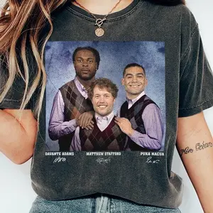 [SALE UP TO 50%] Davante Adams Puka Nacua Matthew Stafford Football Shirt, Los Angeles Step Bros Tee, Funny Football Gift Unisex