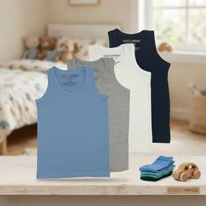 Boys' 4-Pack Tagless Cotton Undershirt Tank Top - Super Soft Breathable Comfortable Everyday Wear Runs Small Sizing Perfect for Casual Play School Activities Lightweight Basic Essential Children's Clothing