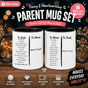 ( Milashop ) To Mom, To Dad Funny Present Gift Coffee Mugs  - scs10225