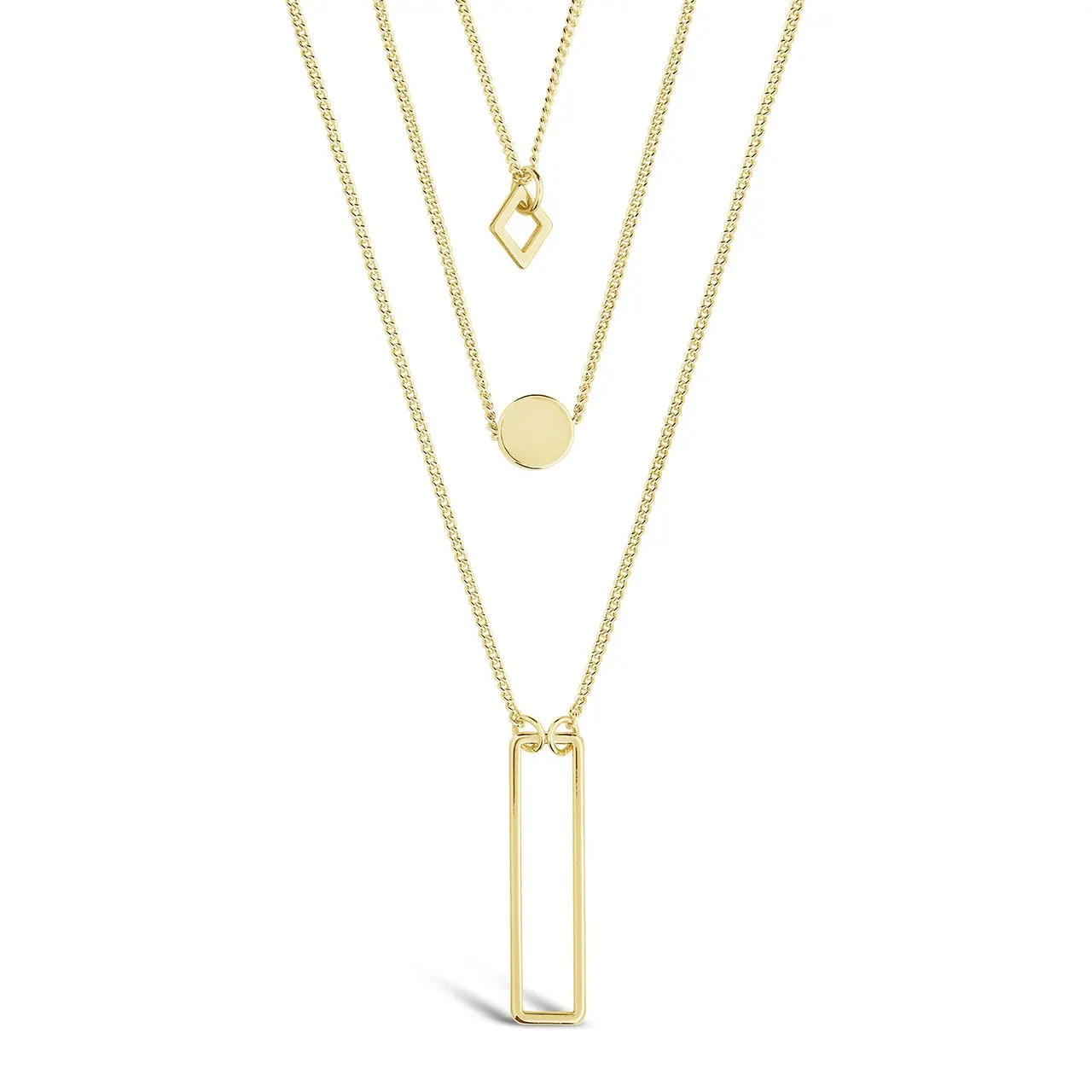Geometric Multi Layer Necklace