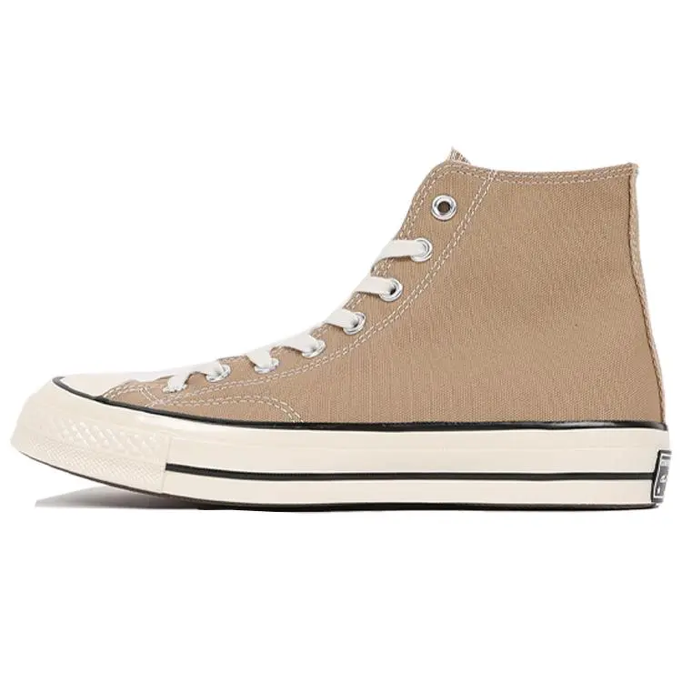 Unisex Converse Chuck Taylor All Star 70 High-Top Canvas Shoe - Classic Sports Shoe, Trainer, Athletic Footwear, Caramel Milk Tea Color, Retro Comfort, Durable Lightweight Design