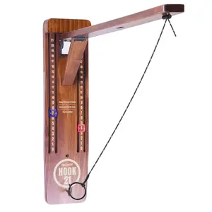 GoSports Hook21 Ring Swing Game - Indoor or Outdoor Ring Toss Game with Foldable Arm - Brown