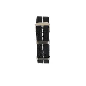 Nato Nylon Black & White Elastic Strap