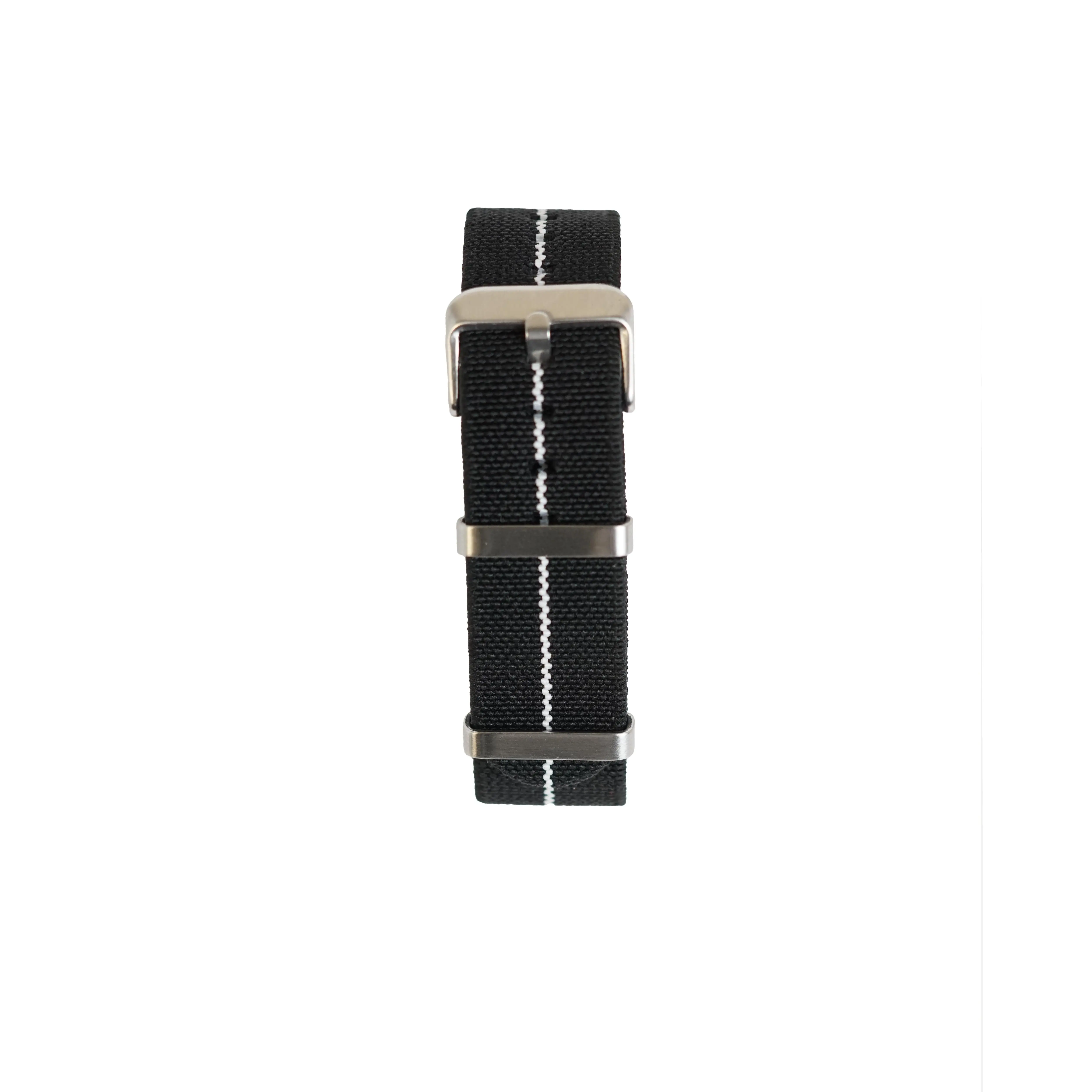 Nato Nylon Black & White Elastic Strap
