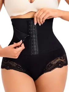 Women Invisible Seamless Shapewear Panties, High Pressure Waist Control, Adjustable Tummy Control Butt Lifting Lace Design, All Season Casual Style