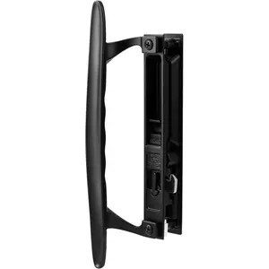 Sliding Patio Door Handle Set, Non-Keyed Black Diecast Replacement Handle, Fits 1" to 1-1/8" Thick Sliding Glass Doors, 6-5/8" Hole Spacing, Non-Handed Reversible Design