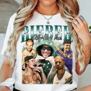 Only Here For Bieber Vintage Shirt, Swag Shirt, Summer Concert Bootleg Tee, Gift For Belieber DG5