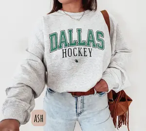 [Sale Up To 45%] Vintage Style Dallas Hockey Crewneck Sweatshirt, Dallas Ice Hockey, 2025 Dallas Hockey Shirt, Playoff Hockey