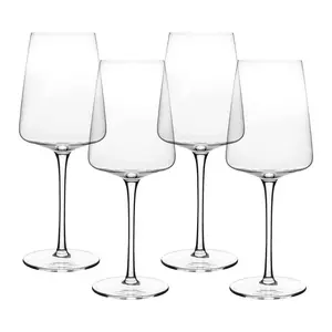 over&back Clear Mouth-Blown Glassware - Set of4