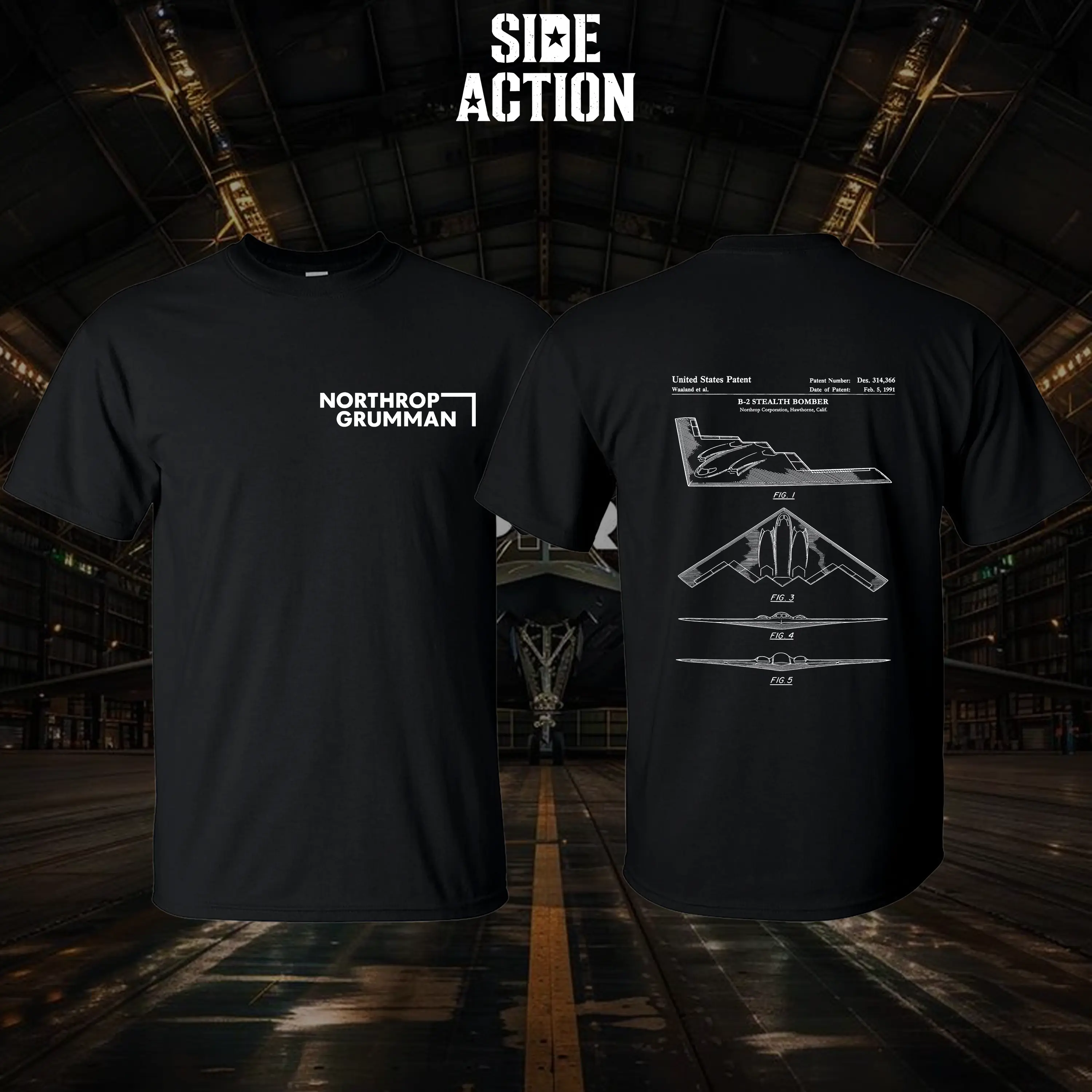 Spirit Blueprint T-Shirt/Hoodie Vintage Northrop Grumman Stealth Bomber Graphic Tee Military Enthusiast Streetwear Clothing Gift for Men Breathable Printing