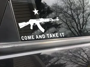 Come and take it AK-47, car decal, bumper sticker, truck decal, funny car decal