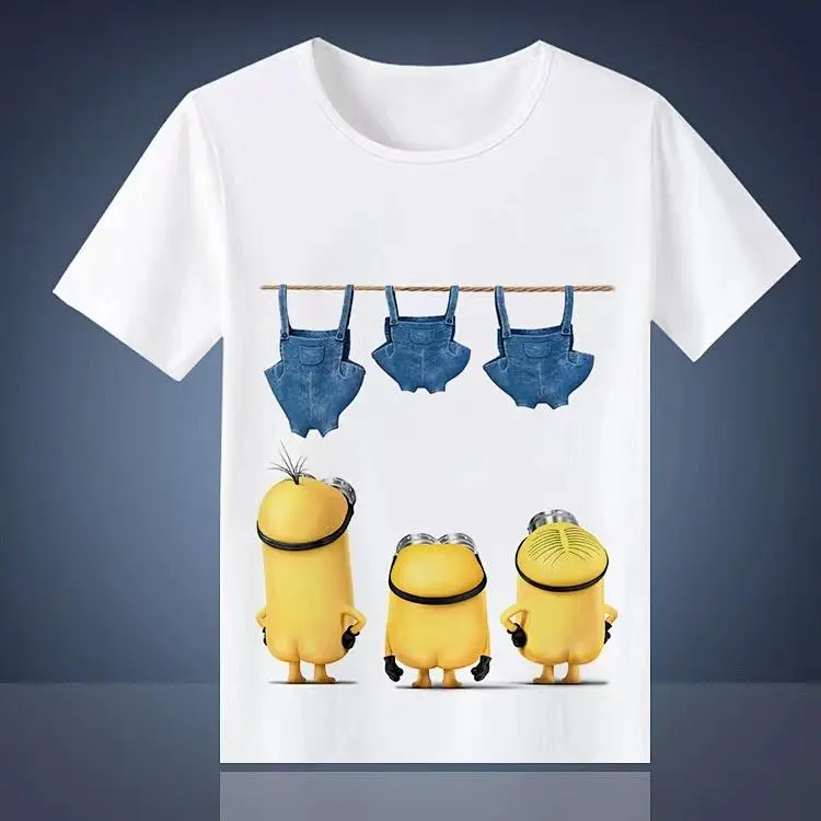 Minions without underwear Cotton T-Shirt, Funny T-Shirt,Men's And Women's T-Shirt,  Unisex Vintage Graphic Tees Gothic Grunge Y2K Emo Scene Amity Affliction Style Clothes Men Women Streetwear