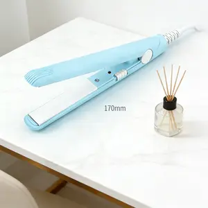 2 in 1 Mini Hair Straightener Curling Iron - Portable Travel Hair Styling Tool for Short Hair, Home & Salon Use