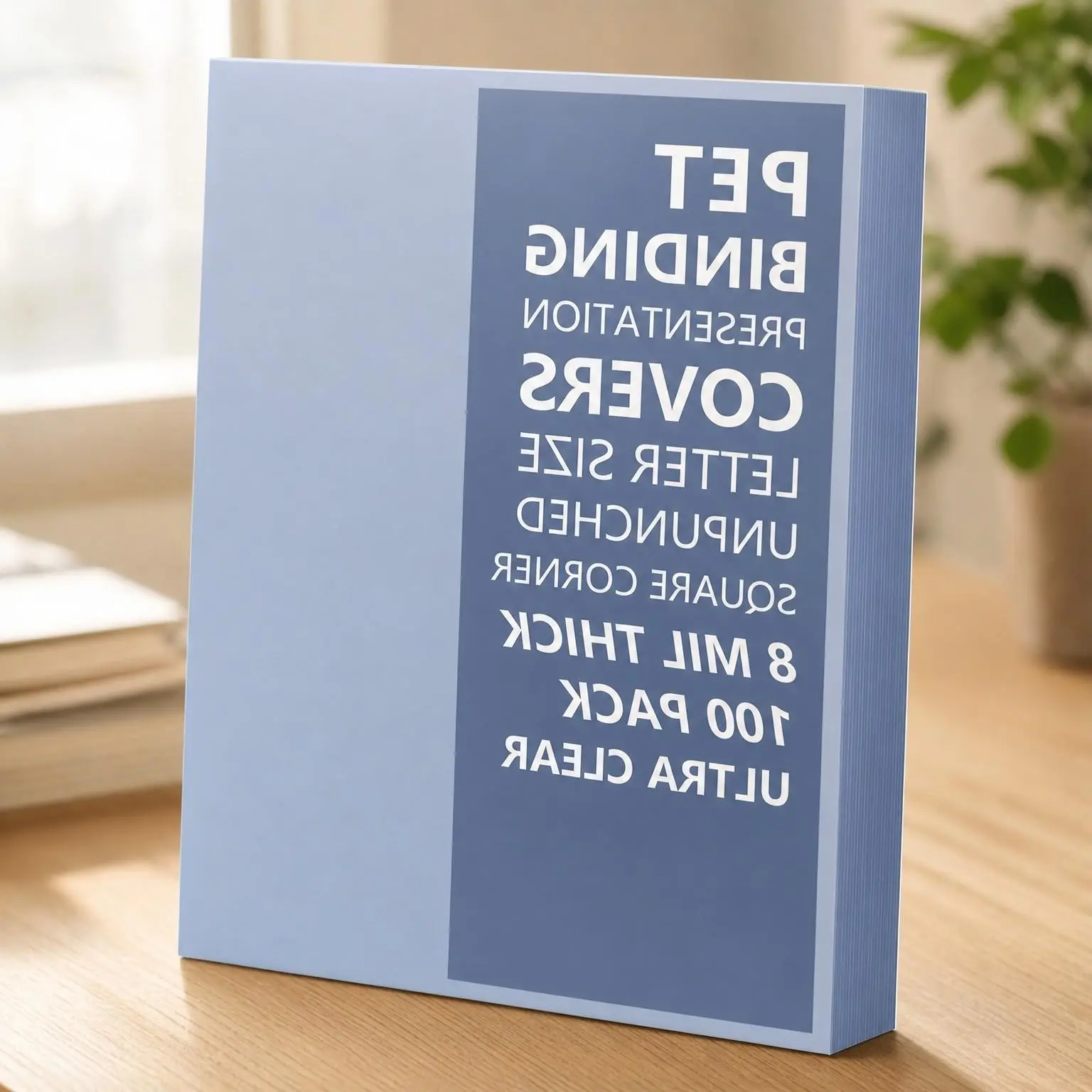 100 Pack 8 Mil Ultra Clear Binding Presentation Covers, 8.5" x 11"