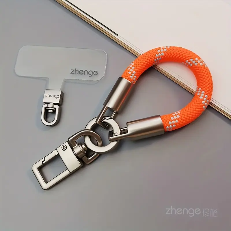 Orange-grey square buckle