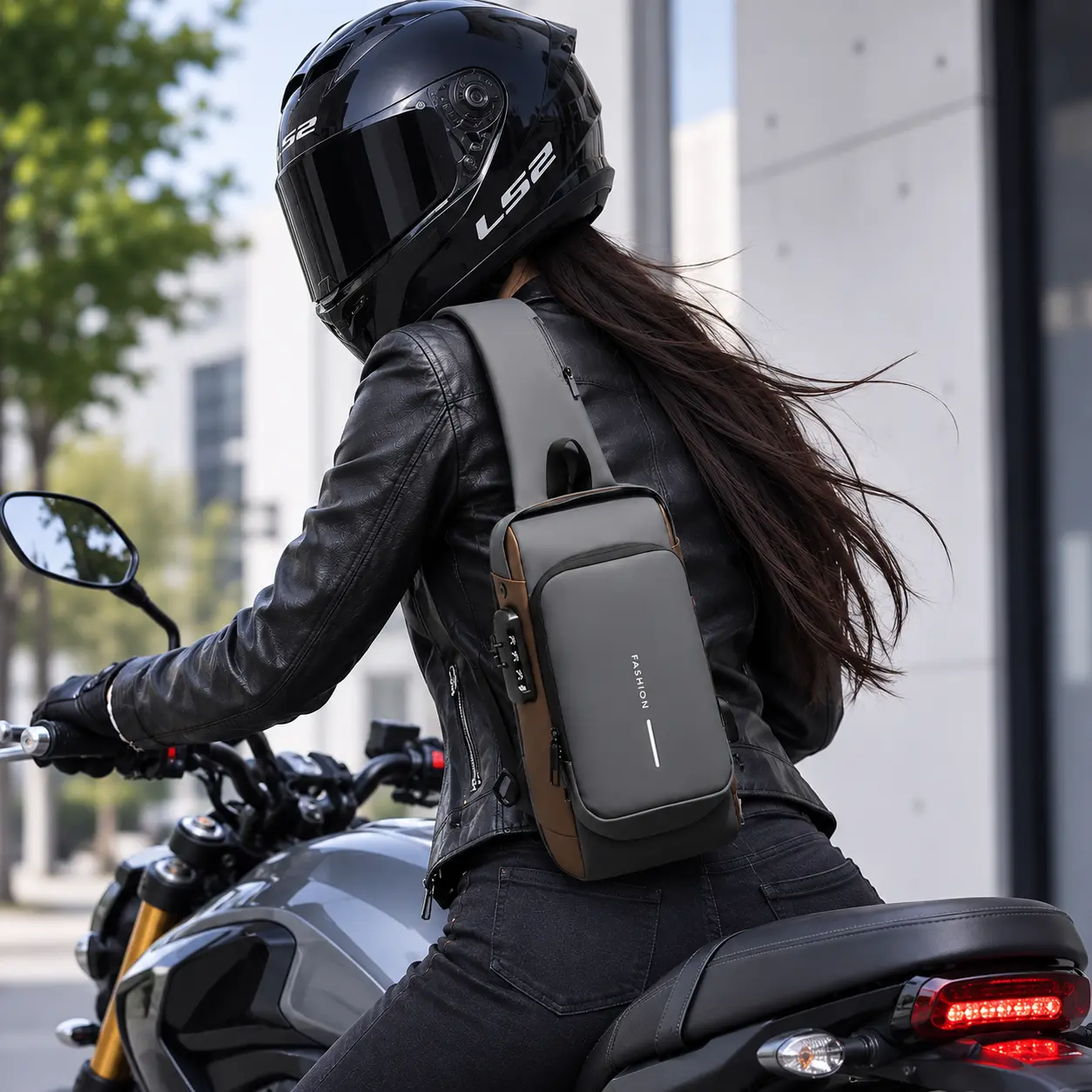 Anti Theft Crossbody Sling Backpack Men Waterproof Chest Pack USB Charging Port Lockable Shoulder Bag Large Capacity Travel Hiking Cycling Gym Business Work Everyday CarryCrossbody Style with a Summer Vibe.