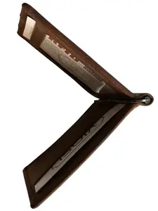 RFID Mens Tan Leather Front Pocket Money Clip Wallet With Gift Box