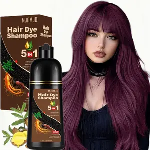 5-in-1 Purple Hair Color Shampoo for Gray Hair, All-in-One Hair Color Nourishes, Moisturizes, Gentle Formula for Normal Hair -17.6 oz,Easy to Use At Home, Unisex, Ethically Made Black Women Haircare Box