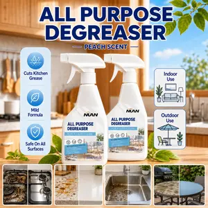 NUAN Heavy Duty All Purpose Degreaser Multi Surface Cleaner for Kitchen Stove Range Hood Home Deep Cleaning