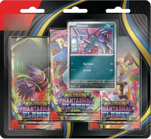 Pokemon TCG: Mega Evolutions Phantasmal Flames 3 Pack Blister (Random Promo)