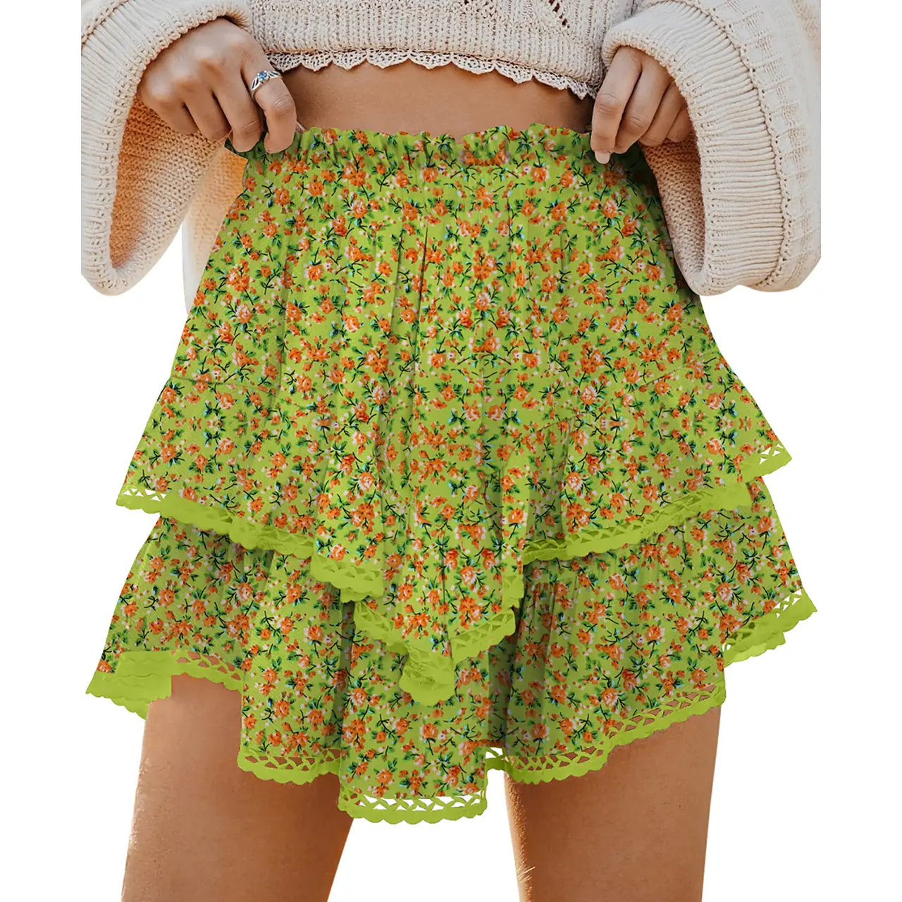 Floral Green Yellow