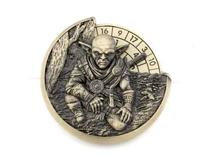 Goblin Metal Spinning Dice - 7-in-1 Set for Hobgoblin DnD RPG, Fidget Toy