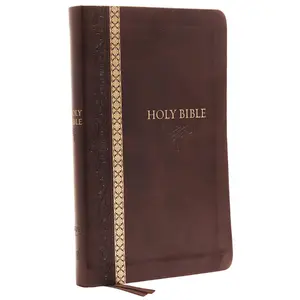KJV Holy Bible: Thinline, Brown Leathersoft, Red Letter, Comfort Print (Thumb Indexed): King James Version: Holy Bible, King James Version by Thomas Nelson [Leathersoft Book]