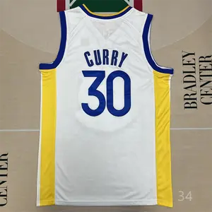 Stephen Curry stitched Basketball Jersey White 2025