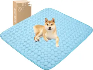 Summer cooling mat and sleeping pad - water-absorbent top, safe material, easy to carry and clean. Keeps pets, children, and adults cool.