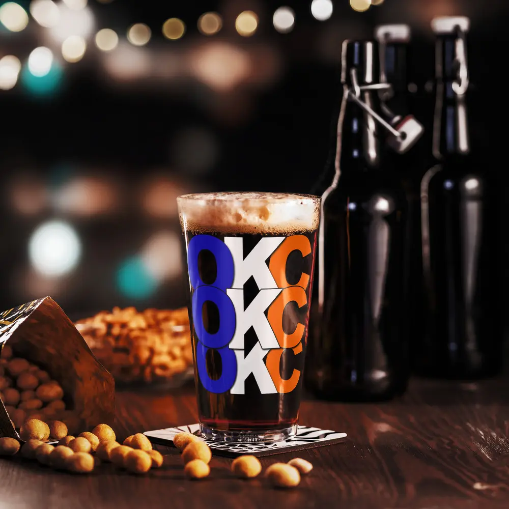 OKC Shaker pint glass