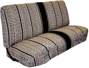 Universal Baja Saddle Blanket Bench Full Size Seat Cover Fits Ford, Chevrolet, Dodge, and Full Size Pickup Trucks (Black)
