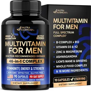 Men's Daily Dietary Multivitamin with Herbal Extracts - Vitality Supplement for Men's Healthcare and Fitness