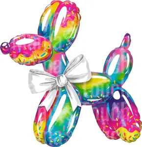 Balloon Dog - Rainbow Balloon Dog - DTF Transfers - Direct to Film Transfer - THIS IS NOT A T-Shirt or Digital product