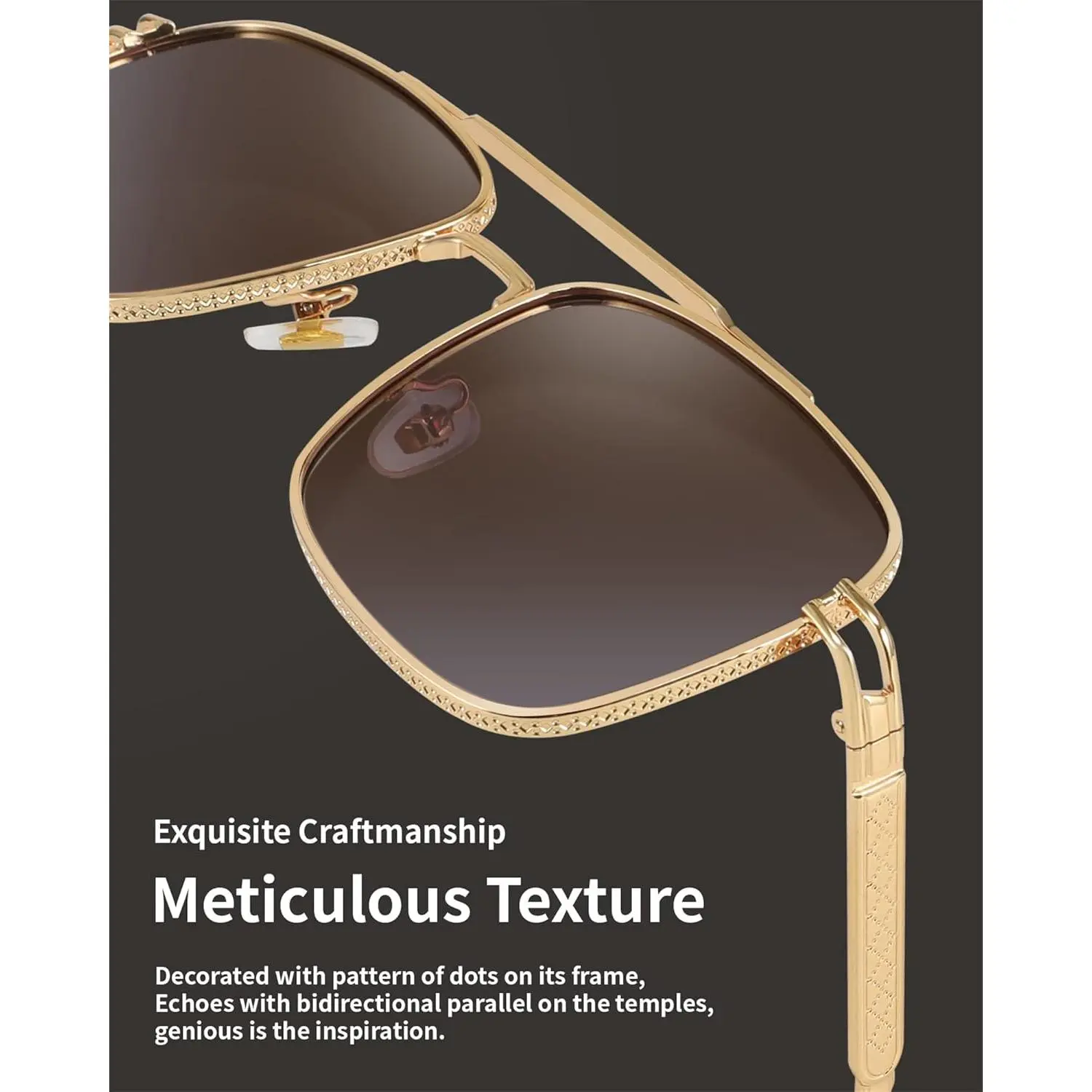 Oversized Square Aviator Sunglasses UV400 Military Pilot Amazon.com: IOHLNG Mens Sunglasses Aviators 55mm Black  main image 2