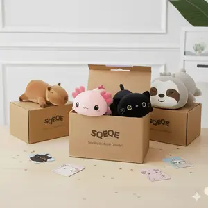 Weighted Stuffed Animal Blind Box, Cute Plushies Soft Pillow Toy  Holiday Birthday Gifts for Girls and Boys, Single Box 9.8 Inch, 0.8 Lbs, peluche capybara  lady plush toys