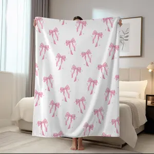1pc y2k blanket, Flannel Cozy Blanket, cute and sweet pink butterfly printed flannel blanket, comfortable and soft nap envelope small cover blanket, multi-purpose blanket, suitable for sofas, beds, cars, camping, exquisite gift blankets
