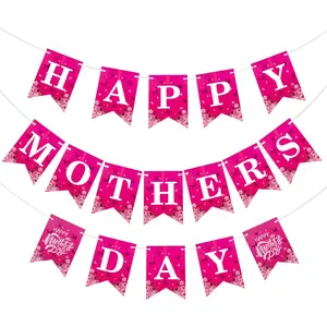 Happy Mother's Day Banner Backdrop, Mother's Day Party Decorations Suitable for Home and Outdoor, Happy Mother's Day Party Supplies